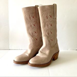 FRYE Austin Floral Cut Cowboy Mid-Calf Boots